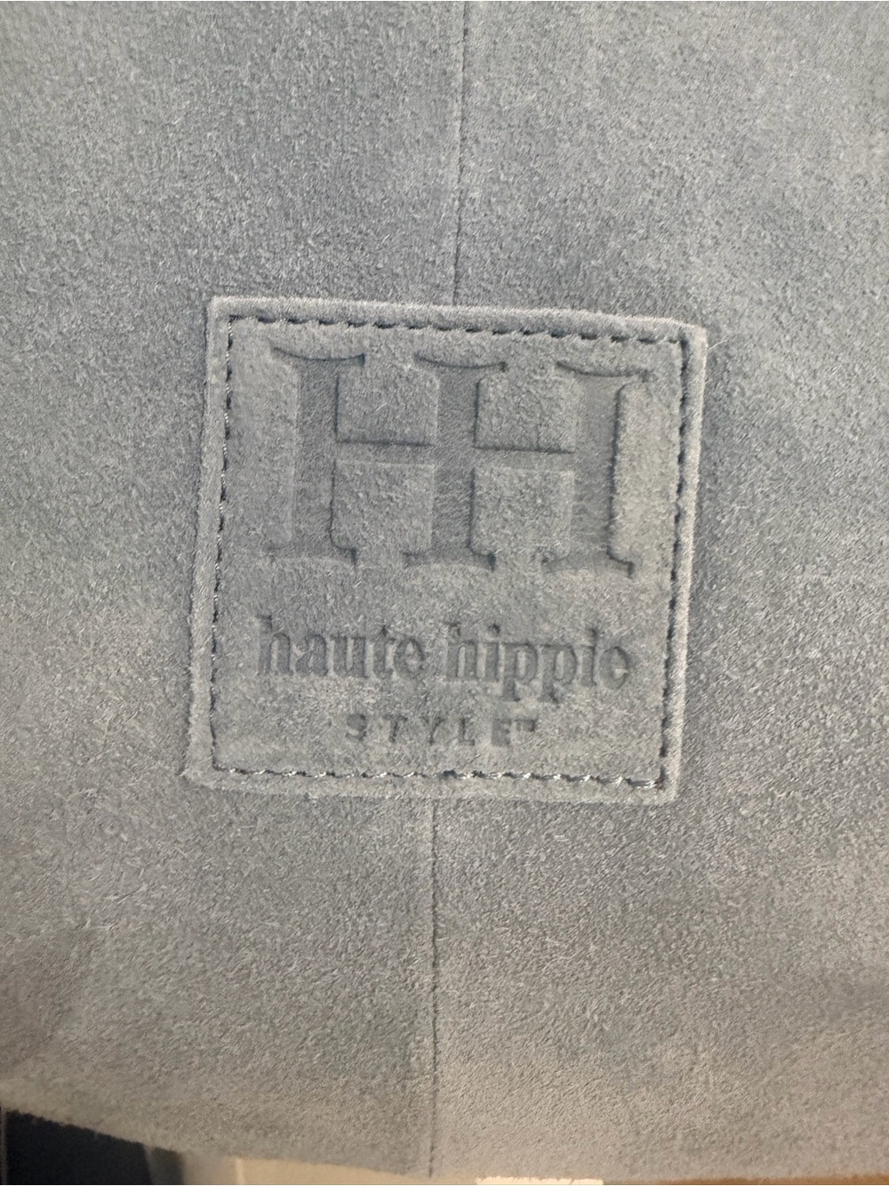 Haute Hippie Light BlueSuede Hobo Bag